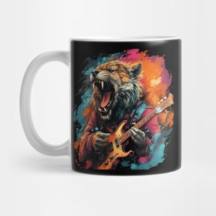 Siberian Tiger Playing Guitar Mug